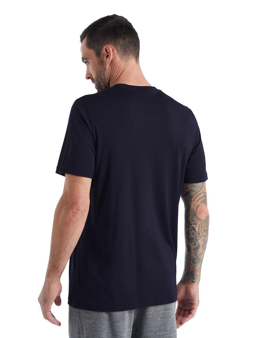 Icebreaker Merino Tech Lite II Lyhyt Sleeve Tee Miesten T Paidat Laivastonsininen | FI 1166ZUTG